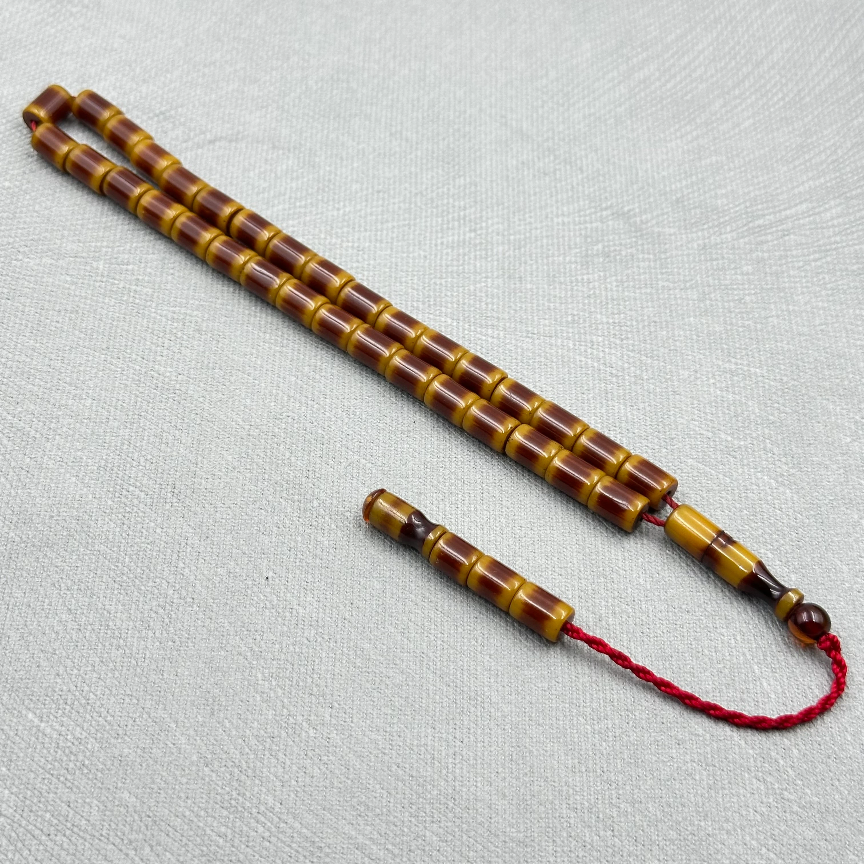 Zeytin Ton Sürmeli Kesme Çubuk Sıkma Kehribar Tespih